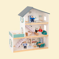 Wooden Dollhouse for Kids