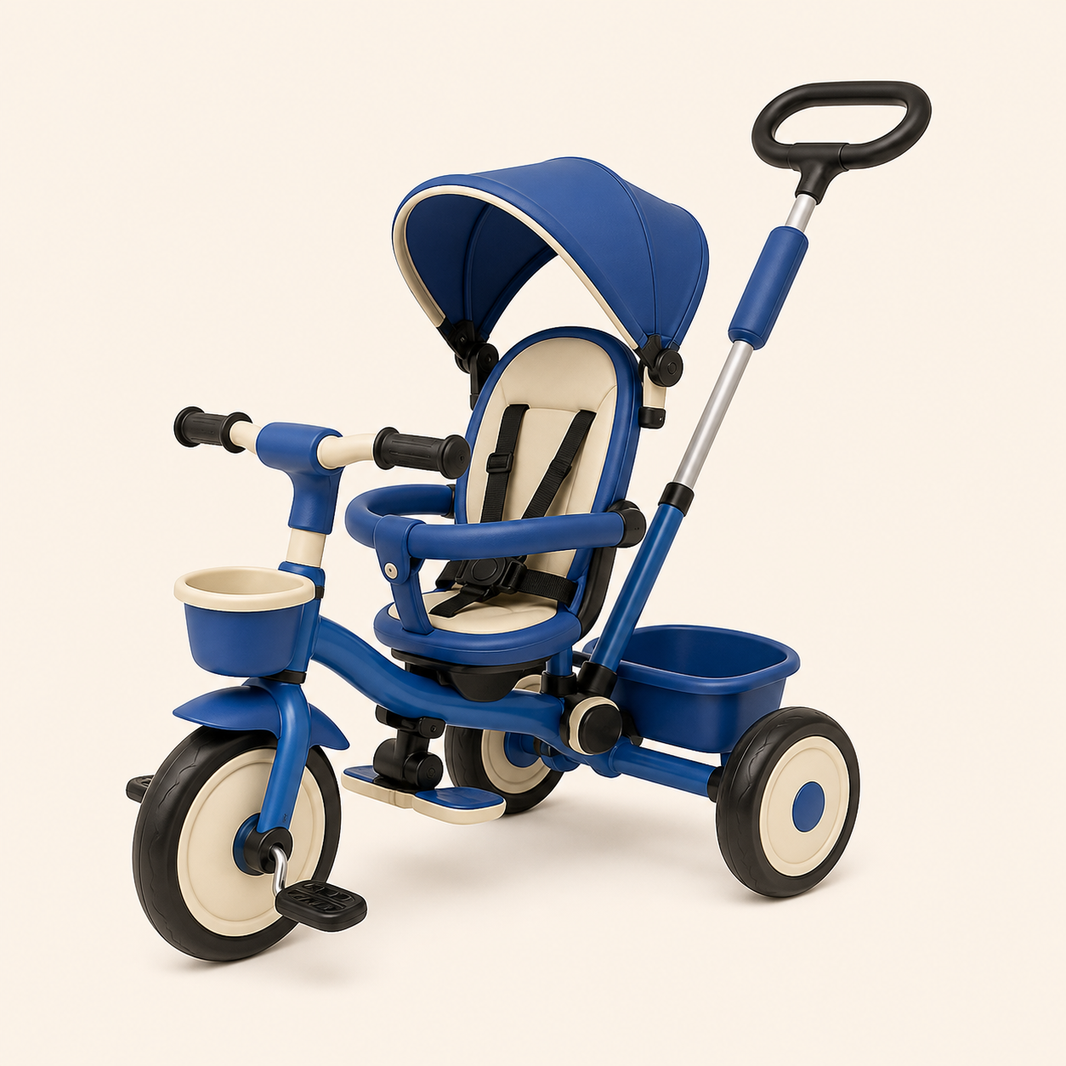 3-in-1 Toddler Tricycle Blue variant image
