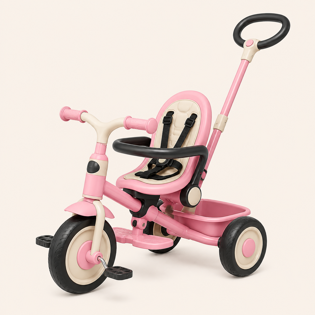 3-in-1 Toddler Tricycle Pink variant image