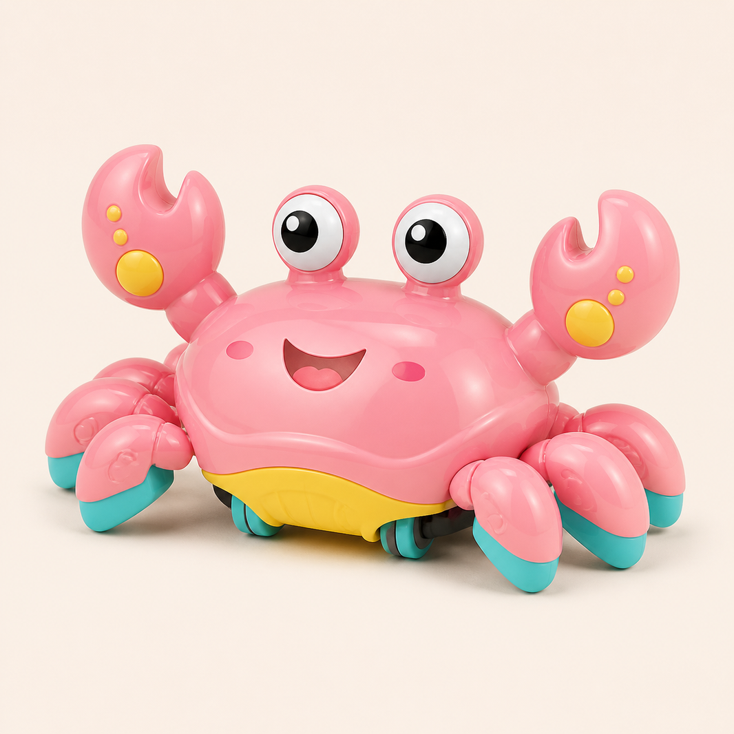 Crawling Crab Baby Toy Pink variant image