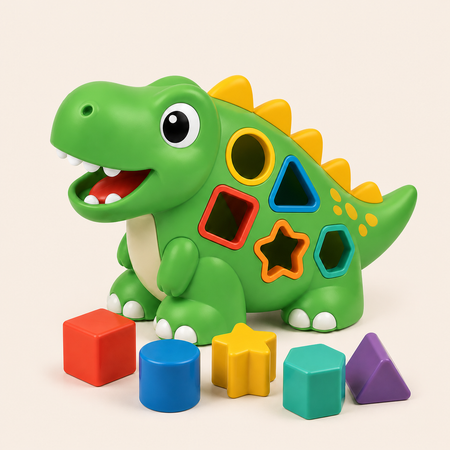Dino Shape Sorter Toy Green variant image