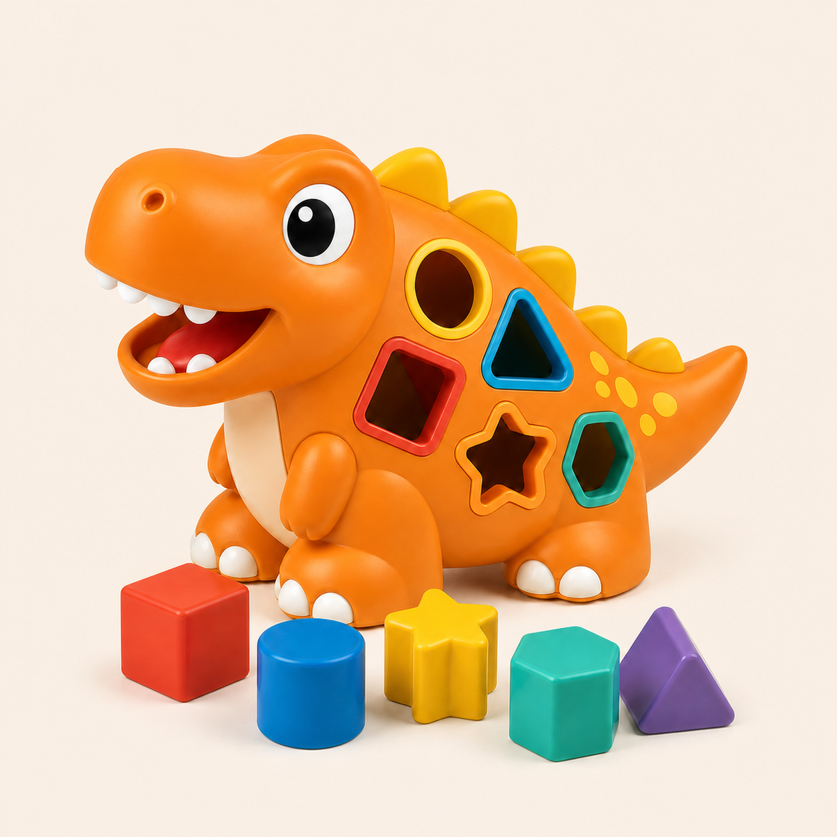 Dino Shape Sorter Toy Orange variant image