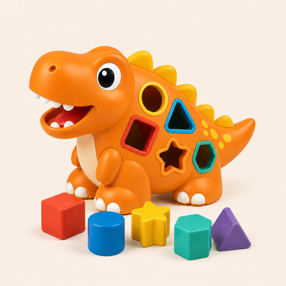 Dino Shape Sorter Toy Orange variant image