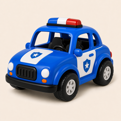 Large Police Car Toy Blue variant image