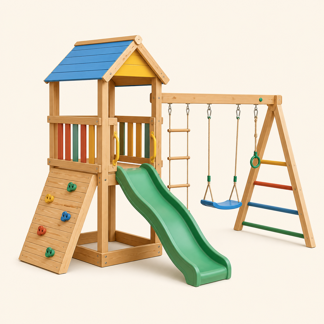 Wooden Outdoor Playset clean product image