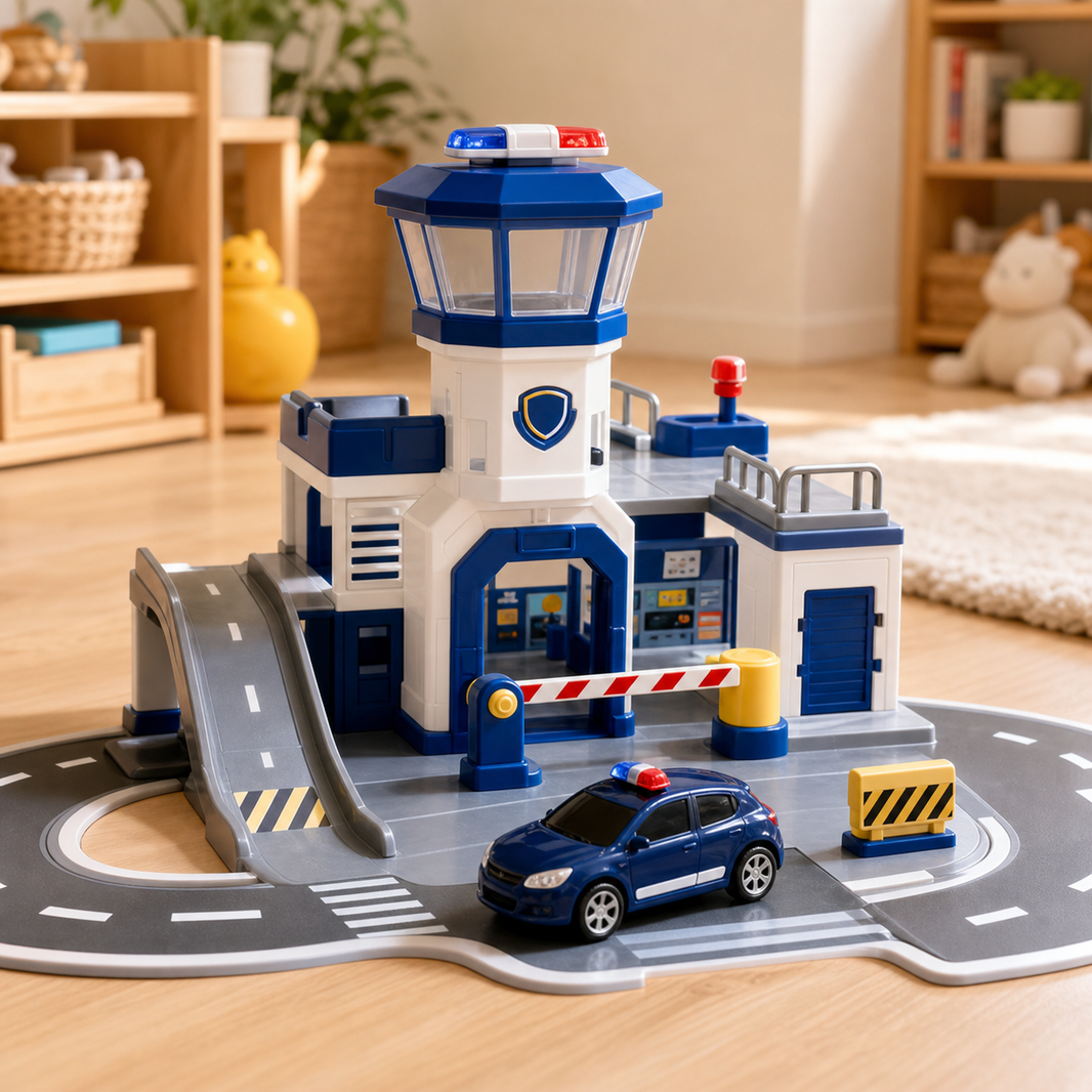 Police Station Playset Toy lifestyle scene image