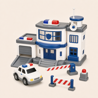 Police Station Playset Toy White variant image