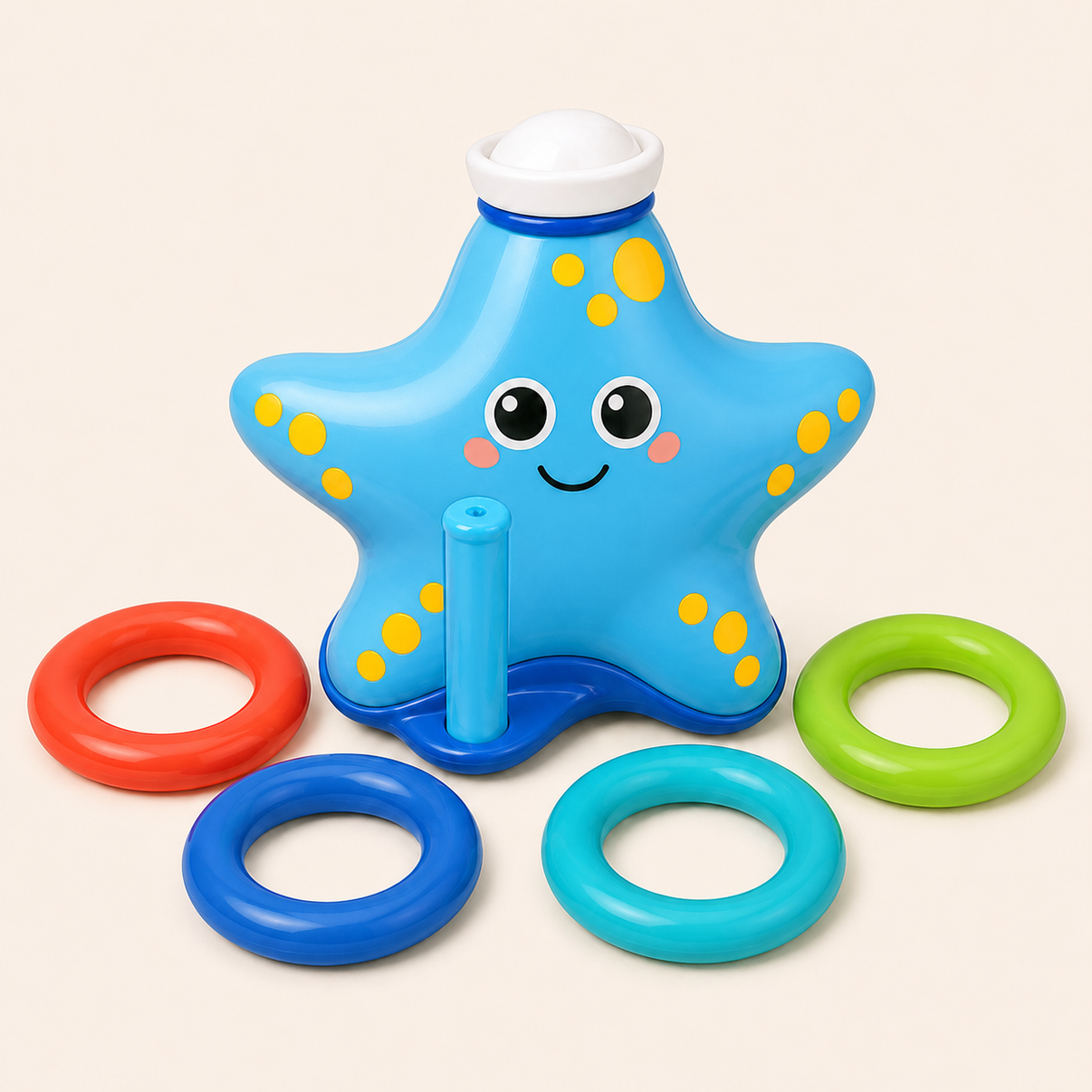 Starfish Ring Toss Bath Toy Blue variant image