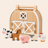 Wooden Barn Toy Natural variant image