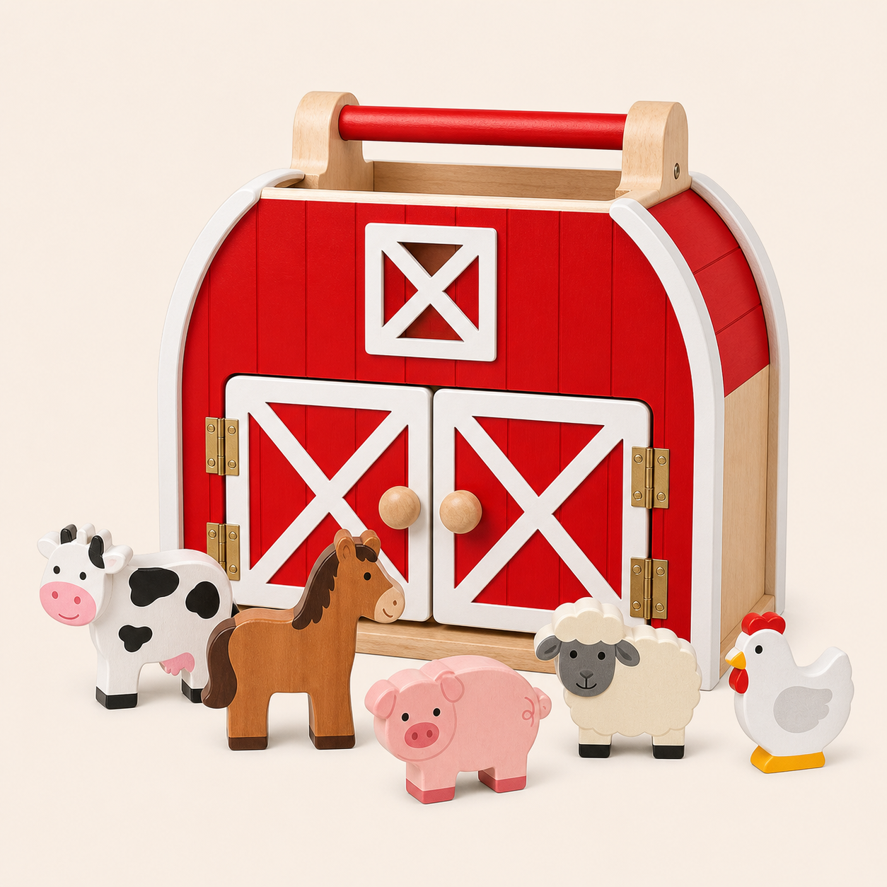 Wooden Barn Toy Red variant image